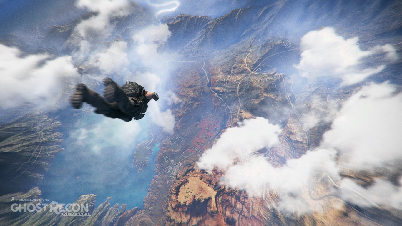Game character sky fall