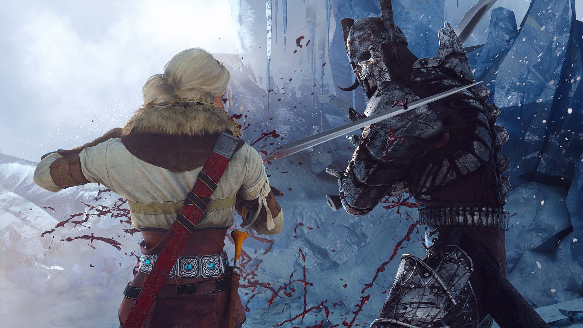 Game character in a fight